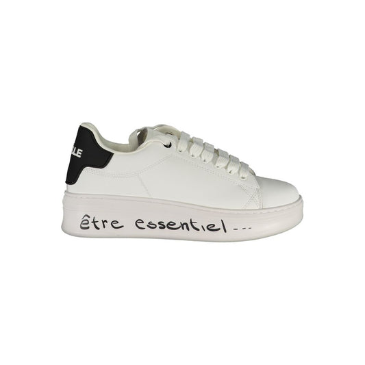 Gaelle Paris White Polyethylene Platform Sneakers