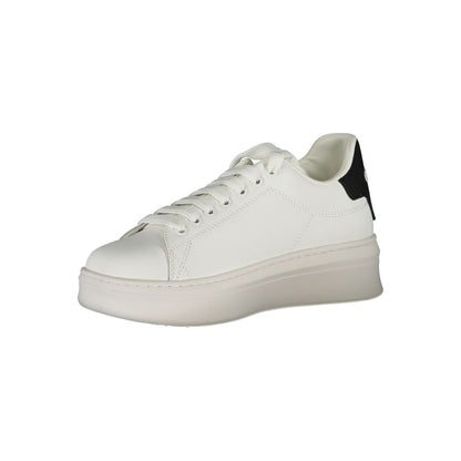Gaelle Paris White Polyethylene Athletic Sneakers