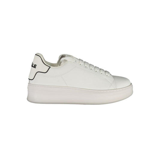 Gaelle Paris White Polyethylene Athletic Sneakers
