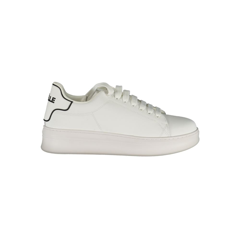 Gaelle Paris White Polyethylene Athletic Sneakers
