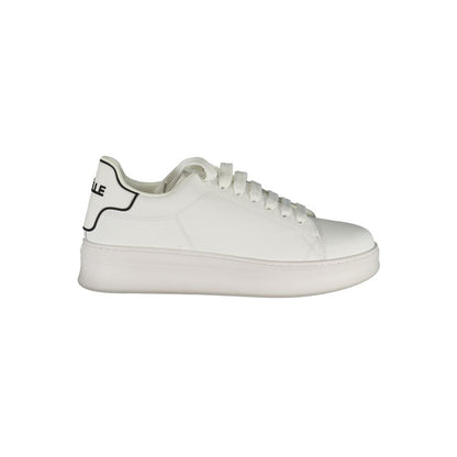 Gaelle Paris White Polyethylene Athletic Sneakers