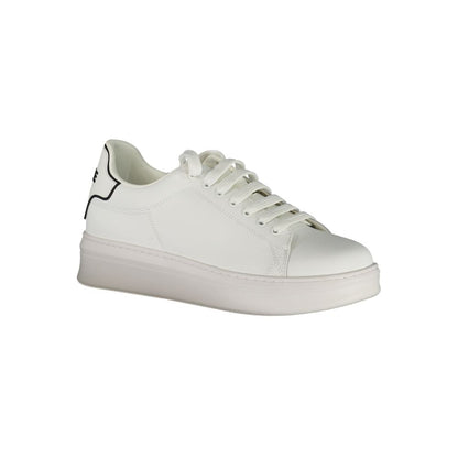 Gaelle Paris White Polyethylene Athletic Sneakers