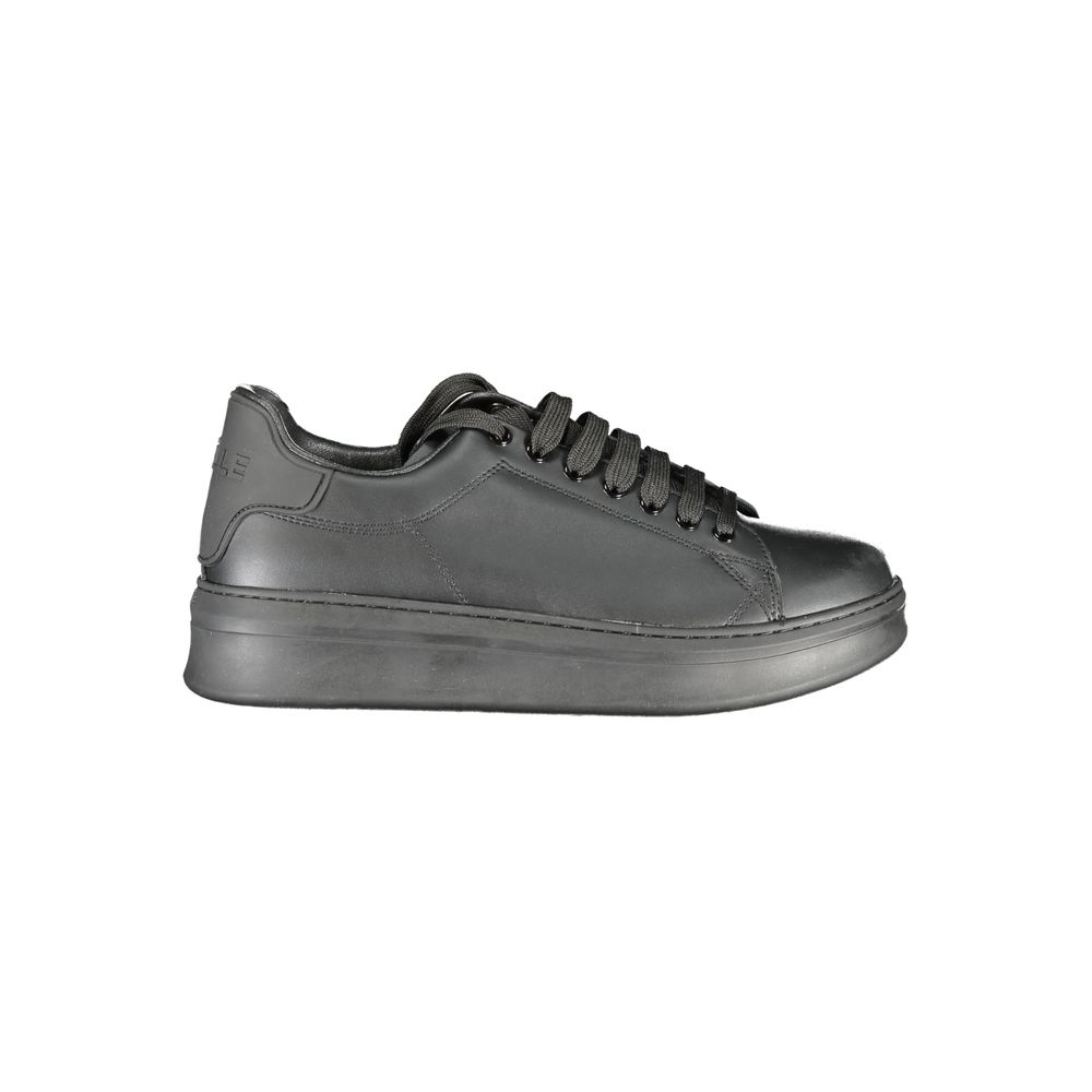 Gaelle Paris Black Polyethylene Low Top Sneakers