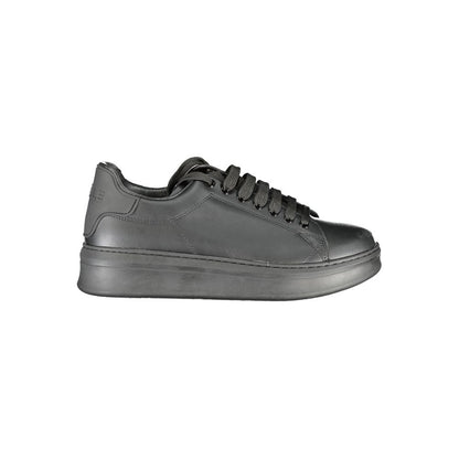 Gaelle Paris Black Polyethylene Low Top Sneakers