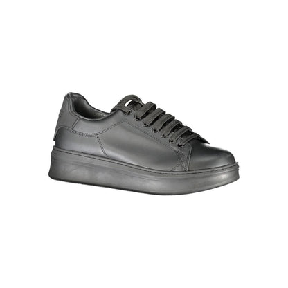 Gaelle Paris Black Polyethylene Low Top Sneakers