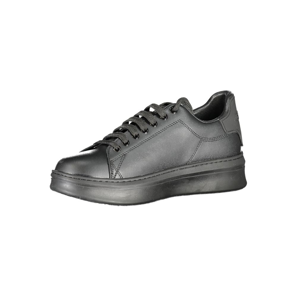 Gaelle Paris Black Polyethylene Low Top Sneakers