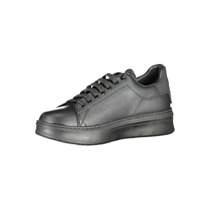 Gaelle Paris Black Polyethylene Low Top Sneakers