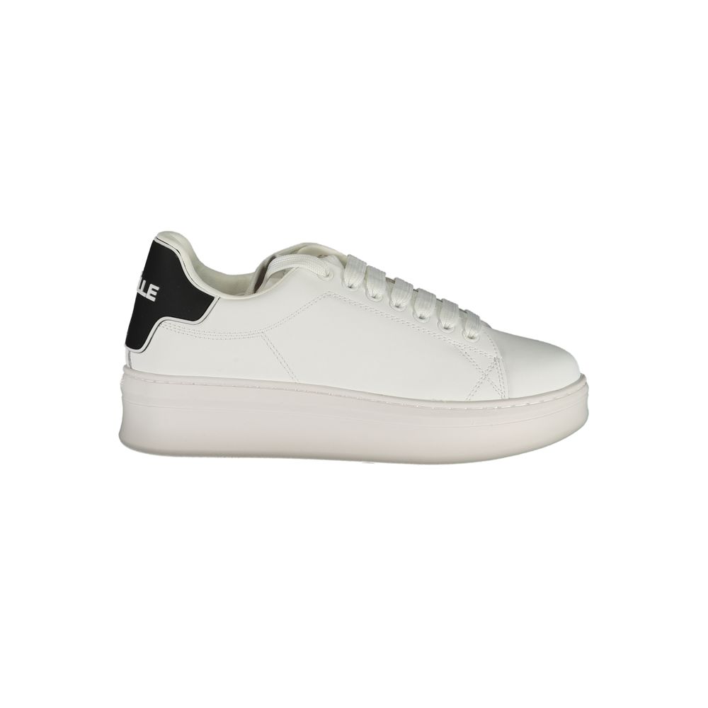 Gaelle Paris White Polyethylene Athletic Sneakers
