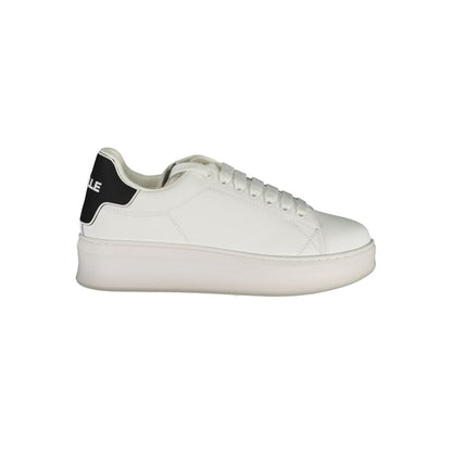 Gaelle Paris White Polyethylene Athletic Sneakers