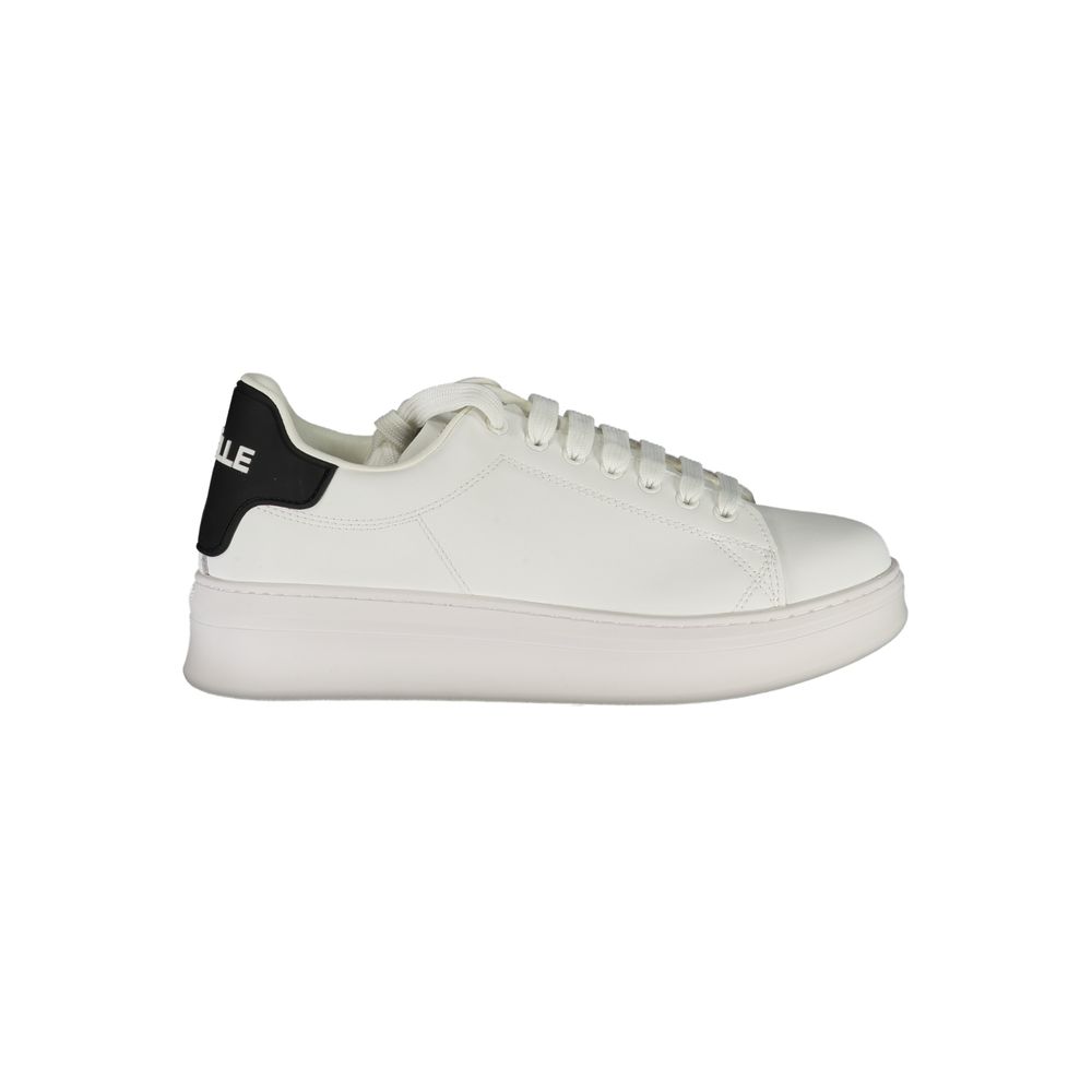 Gaelle Paris White Polyethylene Athletic Sneakers