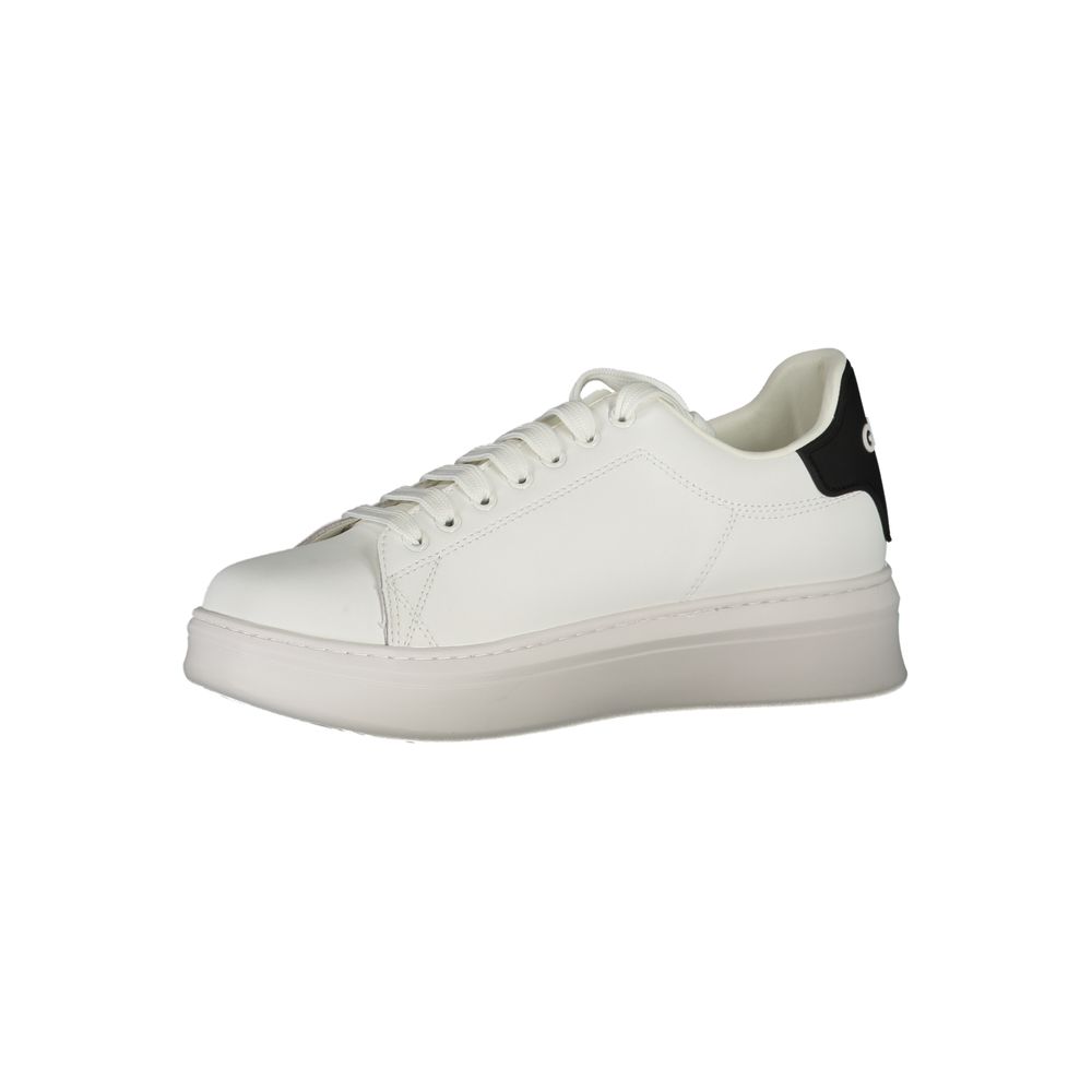 Gaelle Paris White Polyethylene Athletic Sneakers