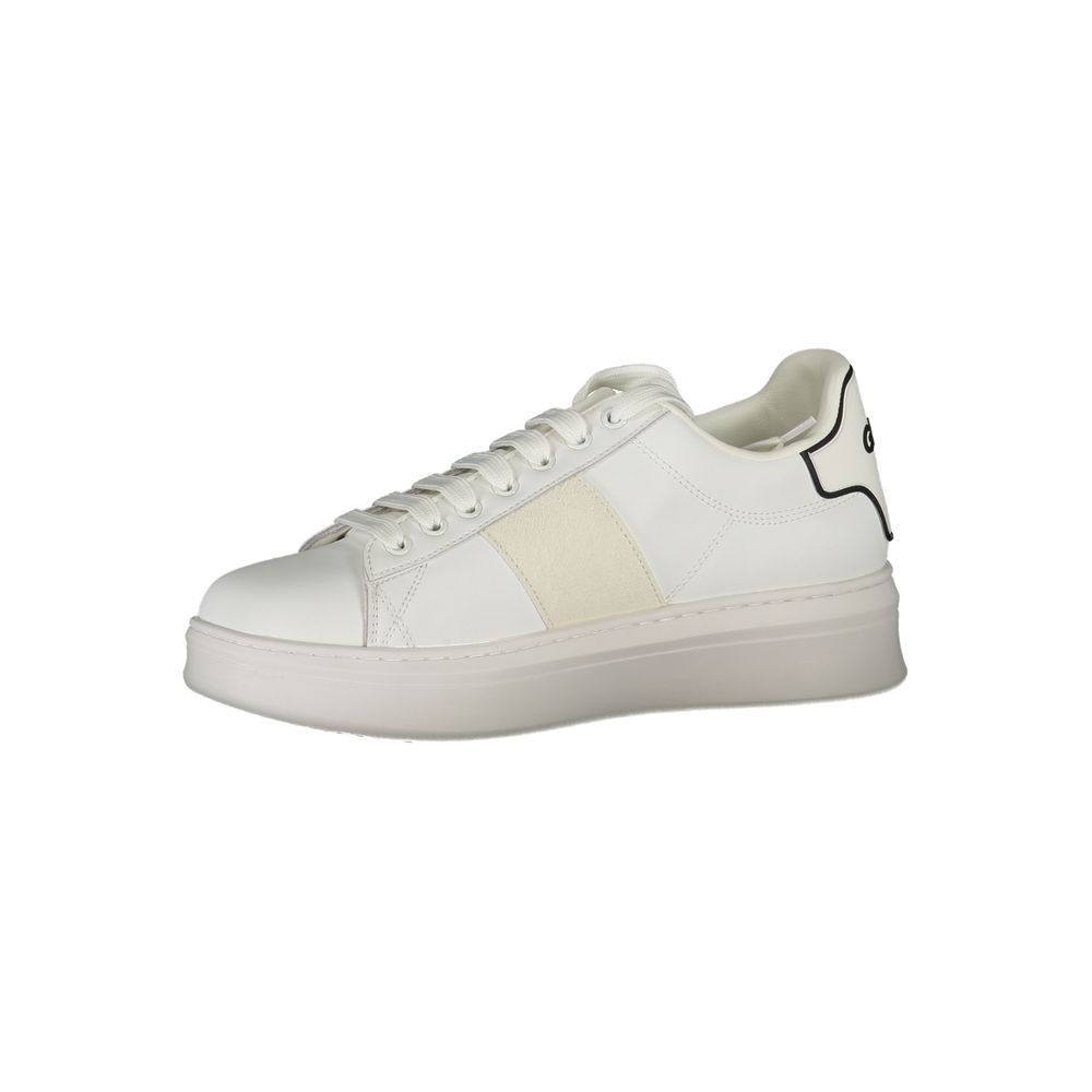 Gaelle Paris White Polyethylene Athletic Sneakers