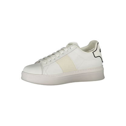 Gaelle Paris White Polyethylene Athletic Sneakers