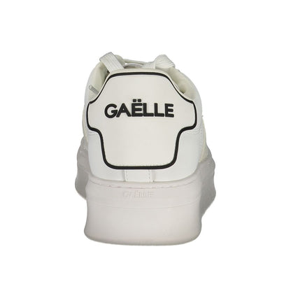 Gaelle Paris White Polyethylene Athletic Sneakers