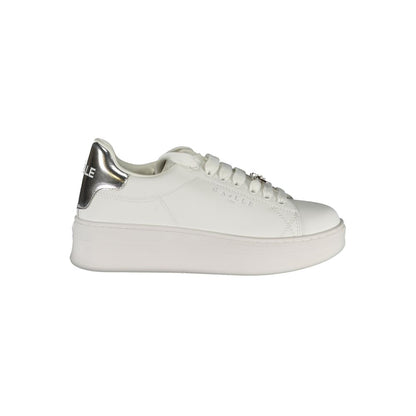 Gaelle Paris White Polyethylene Athletic Sneakers