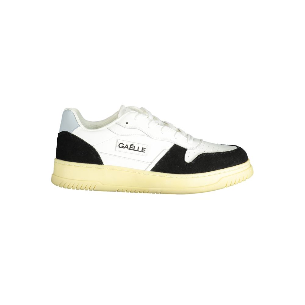 Gaelle Paris White Polyester Athletic Sneakers