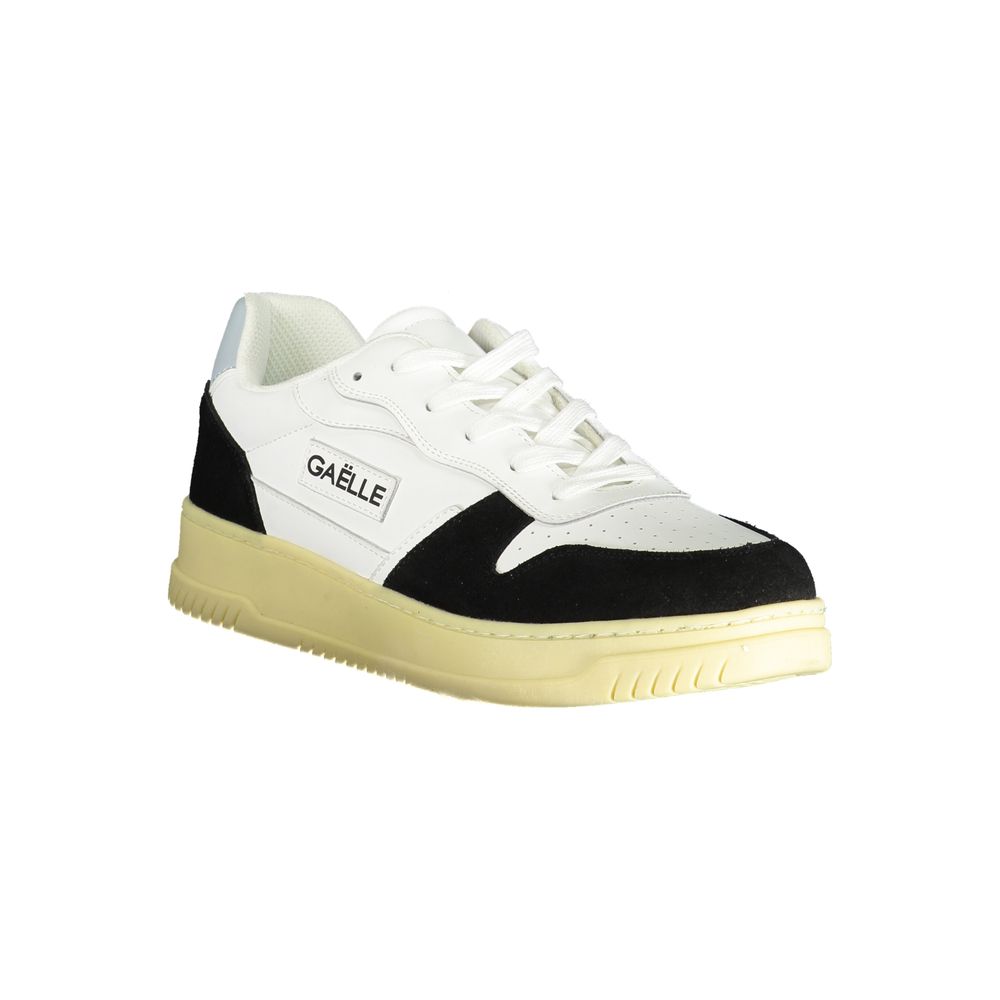 Gaelle Paris White Polyester Athletic Sneakers