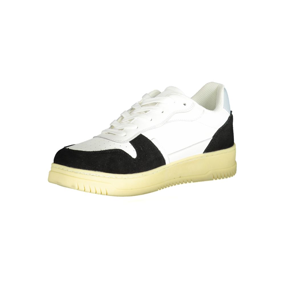 Gaelle Paris White Polyester Athletic Sneakers