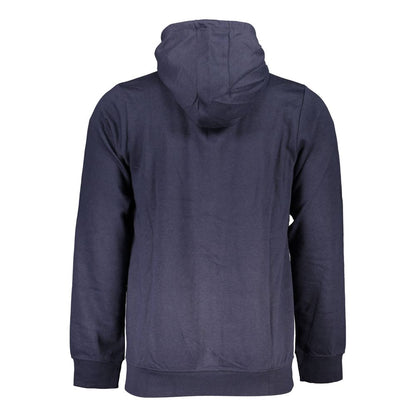 Gianmarco Venturi Blue Cotton Men's Sweatshirt Hoodie