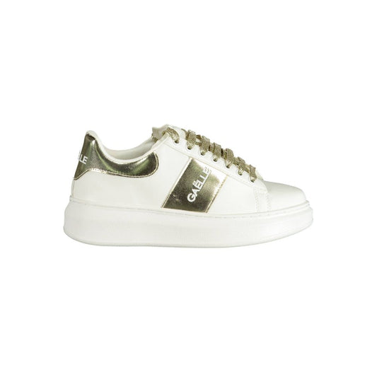 Gaelle Paris White Polyurethane Women Sneaker