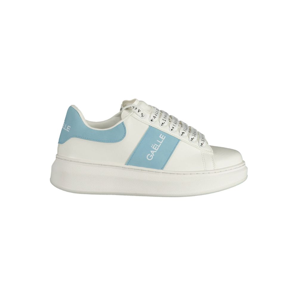Gaelle Paris White Polyurethane Women Sneaker