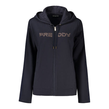 Freddy Blue Cotton Women Sweatshirt