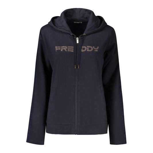 Freddy Blue Cotton Women Sweatshirt