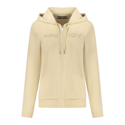 Freddy Beige Cotton Women Sweatshirt