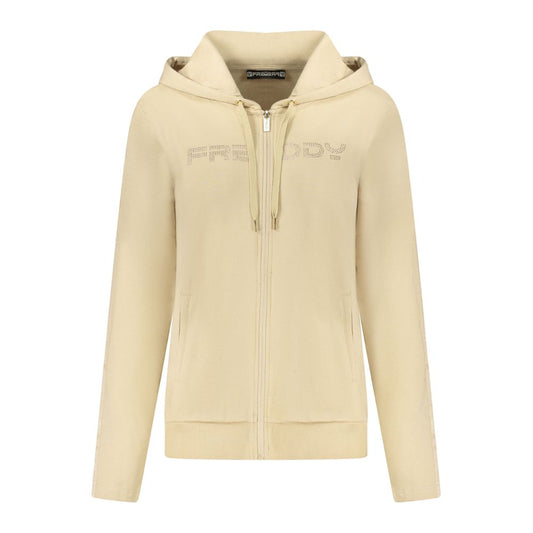 Freddy Beige Cotton Women Sweatshirt