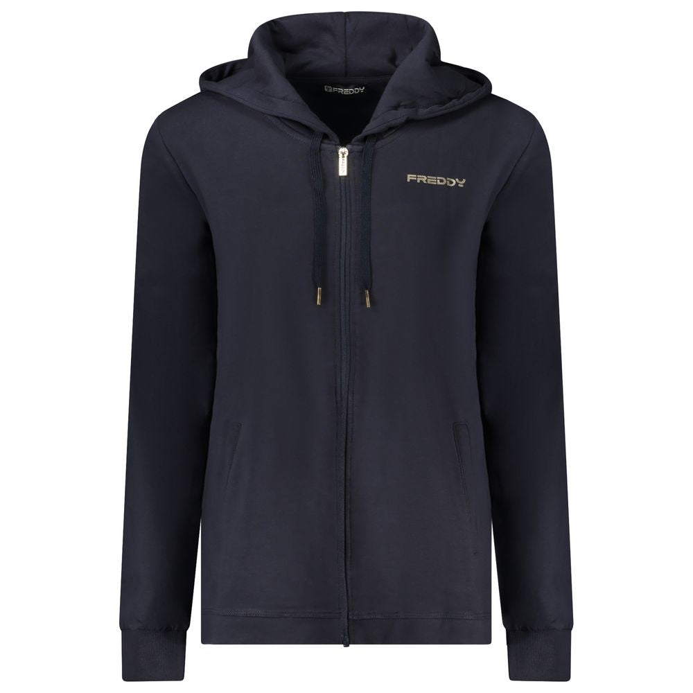 Freddy Blue Cotton Women Sweatshirt