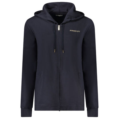 Freddy Blue Cotton Women Sweatshirt