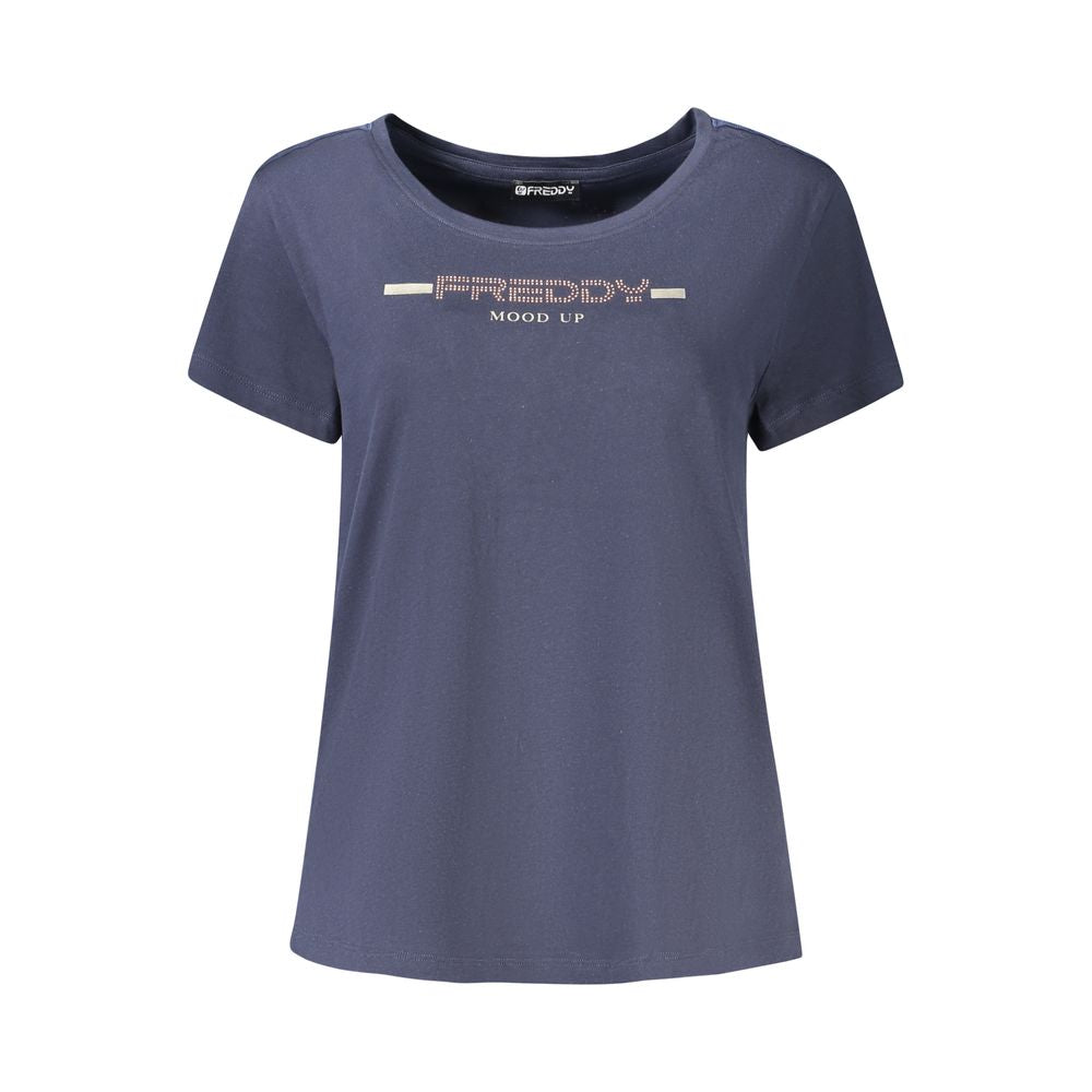 Freddy Blue Cotton Women T-Shirt