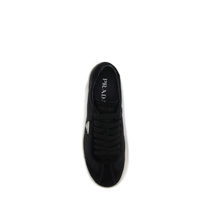 Prada Black Polyamide Low Top Sneakers