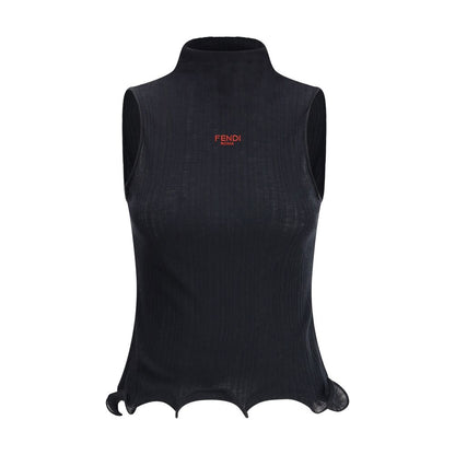 Fendi Black Wool Top