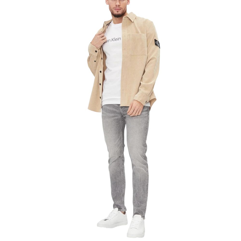 Calvin Klein Jeans Weißes Baumwoll-T-Shirt