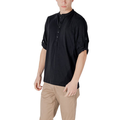 Antony Morato Black Cotton Shortsleeve Shirt