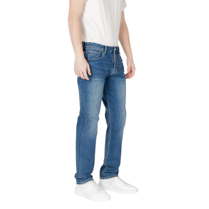 Armani Exchange Blue Cotton Skinny Jeans