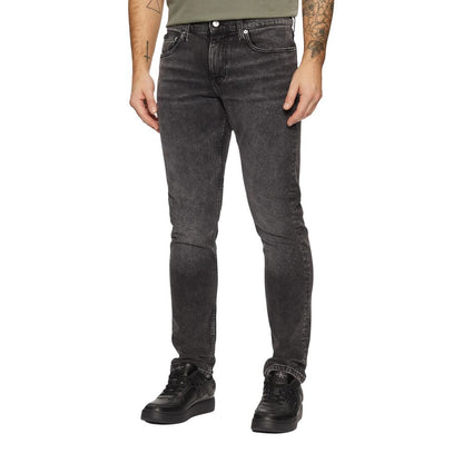 Calvin Klein Jeans Graue Baumwoll-Skinny-Jeans