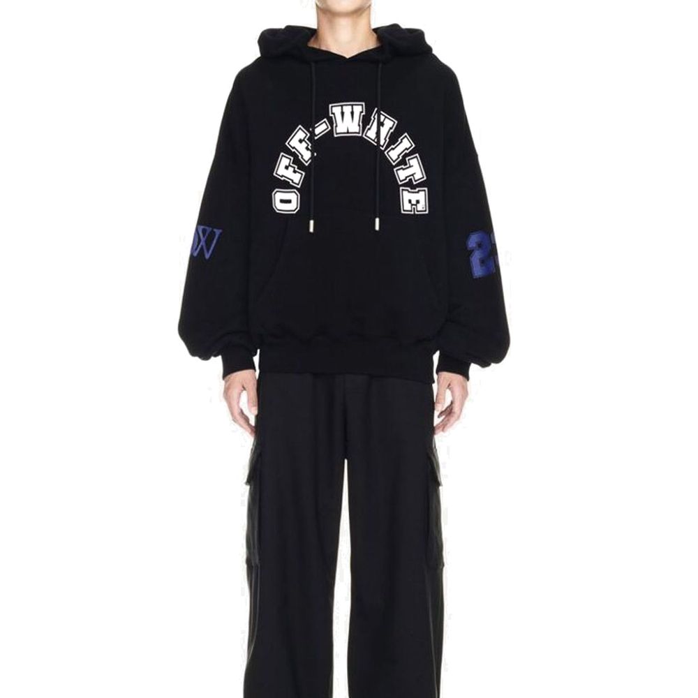 Off-White Baumwoll-Sweatshirt in Schwarz