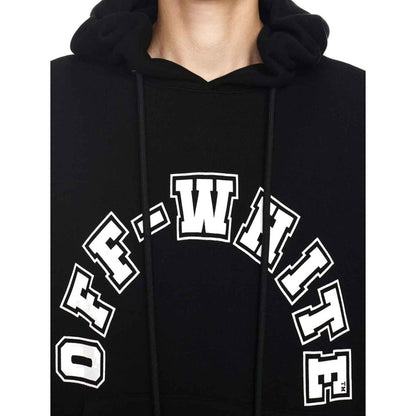 Off-White Baumwoll-Sweatshirt in Schwarz