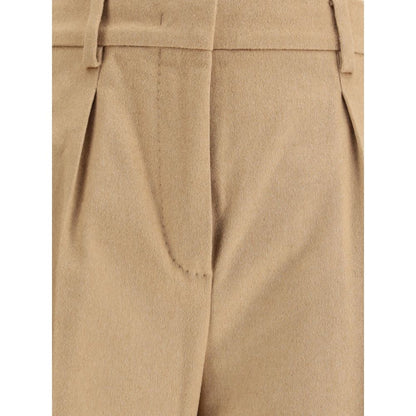 Max Mara Beige Camel Hair  Casual Pants