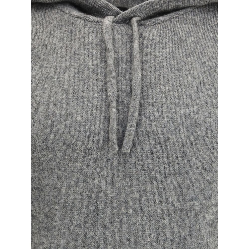 Roberto Collina Gray Cashmere Hoodie