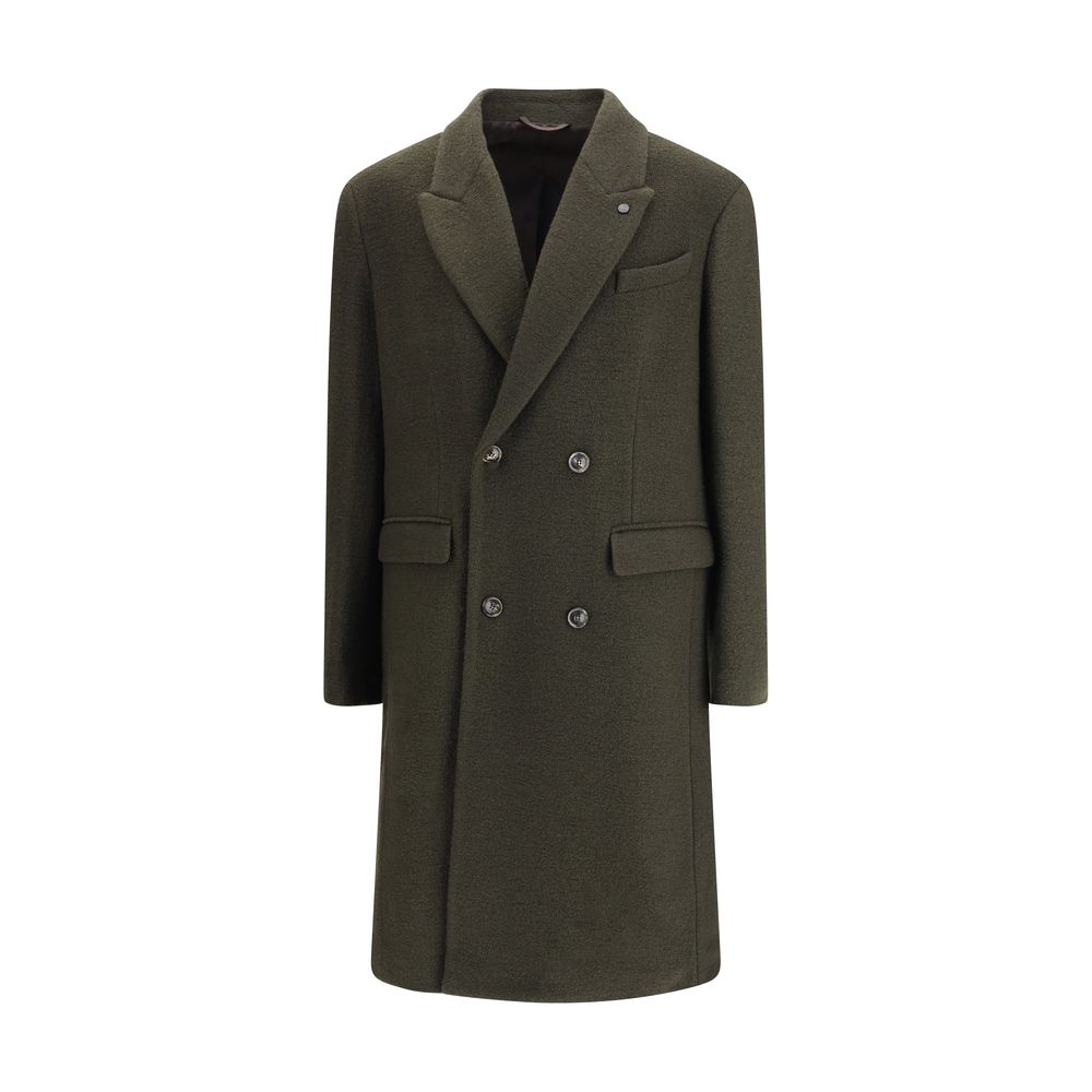 Cruna Bicolor Fleece Wool Coat