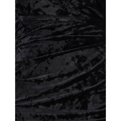 Ganni Black Recycled Polyester Cocktail Dress