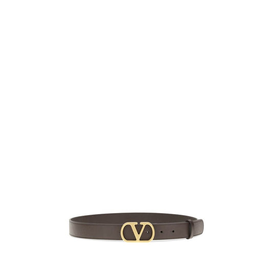 Valentino Garavani Brown Calf Leather Bos Taurus Regular Belt