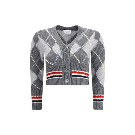 Thom Browne Gray Fleece Wool Cardigan