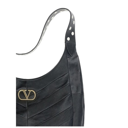 Valentino Garavani Black Leather Shoulder Bag