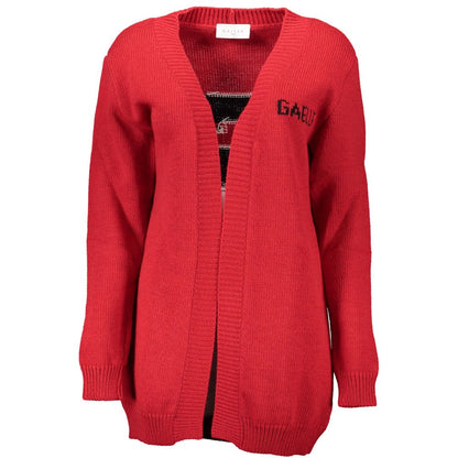 Gaelle Paris Red Acrylic Women Cardigan