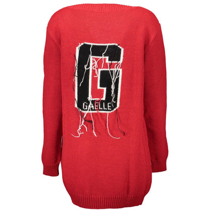 Gaelle Paris Red Acrylic Women Cardigan