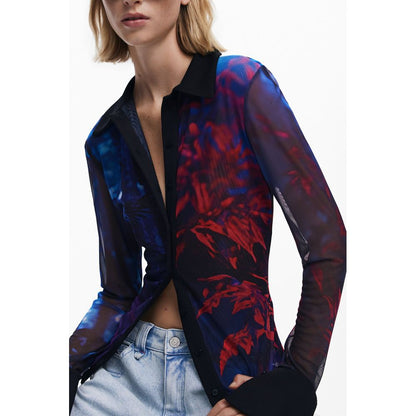 Desigual Schwarzes Polyesterhemd